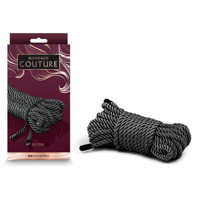 Bondage Couture Rope - Black - Black Bondage Rope - 7.6 metre - BONDAGE - TOYS