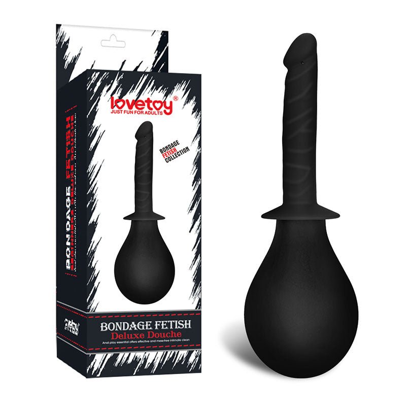 Bondage Fetish Deluxe Douche - Black Unisex Douche - HEALTH CARE