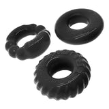 Bonemaker 3 Pc Cockring Set Black - Adult Toys