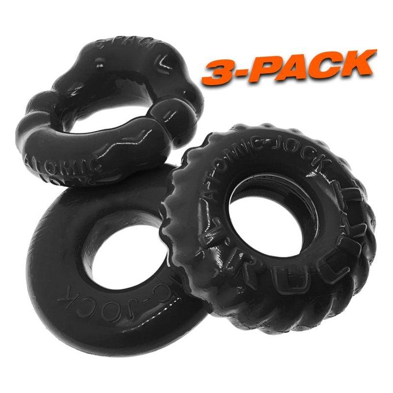 Bonemaker 3 Pc Cockring Set Black - Adult Toys