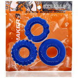 Bonemaker 3 Pc Cockring Set Pool Blue - Naughty by Nature Adult Store