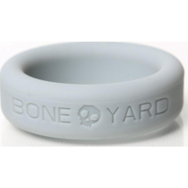 Boneyard Silicone Cock Ring – 30mm Medical Grade Grey Stretcher - Adult Toys