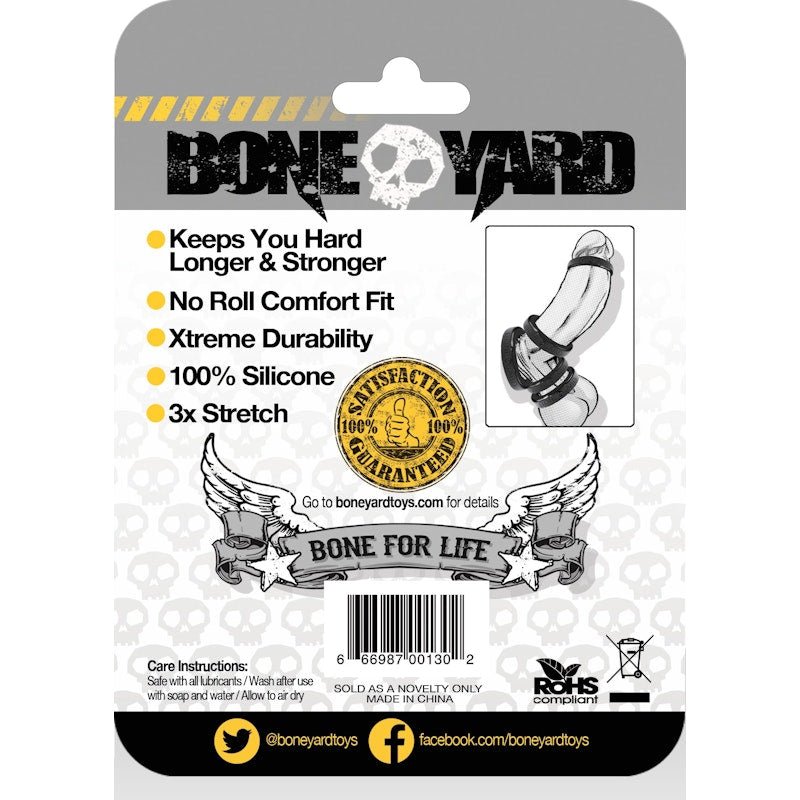 Boneyard Silicone Ring 30mm Black - Adult Toys
