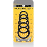 Boneyard Silicone Ring 5 Pc Kit Black - Adult Toys