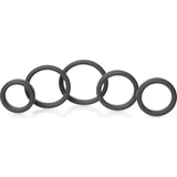 Boneyard Silicone Ring 5 Pc Kit Black - Adult Toys