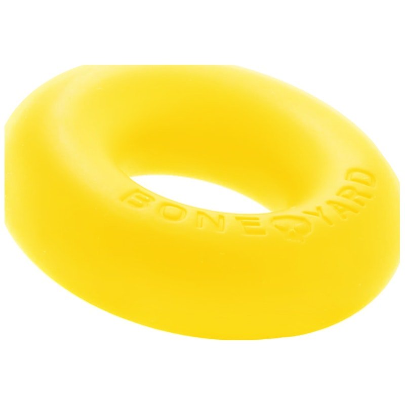 Boneyard Ultimate Silicone Cock Ring – Yellow Durable Stretch Ring - Adult Toys