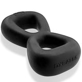 Boomerang Double Cockring Ball Stretcher Black - Adult Toys
