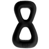 Boomerang Double Cockring Ball Stretcher Black - Adult Toys