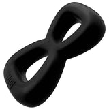 Boomerang Double Cockring Ball Stretcher Black - Adult Toys