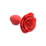 Booty Bloom Silicone Rose Plug Large Red - Adult Toys
