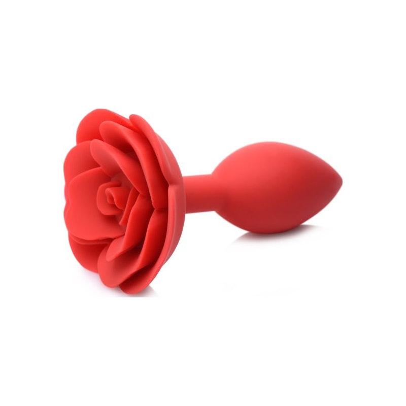 Booty Bloom Silicone Rose Plug Large Red - Adult Toys