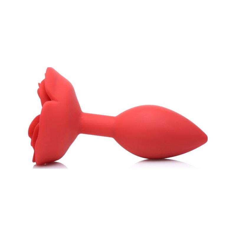 Booty Bloom Silicone Rose Plug Large Red - Adult Toys