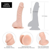 Brad 7.5in Dong Beige - Naughty by Nature Adult Store