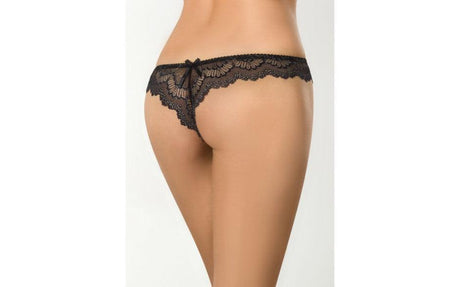 Brazilian Open Crotch Panty Black - Lingerie