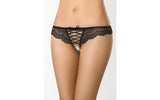 Brazilian Open Crotch Panty Black - Lingerie