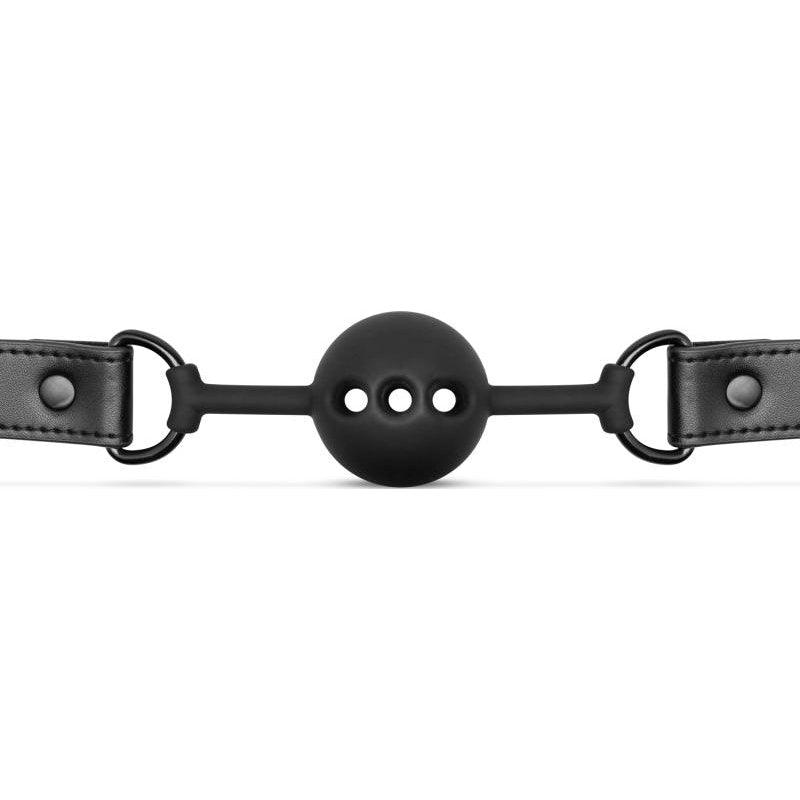 Breathable Silicone Ball Gag Black - Adult Toys