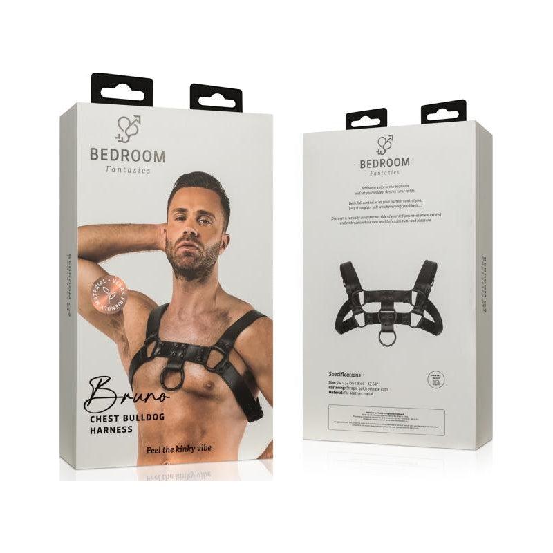 Bruno Bondage Harness Black - Adult Toys