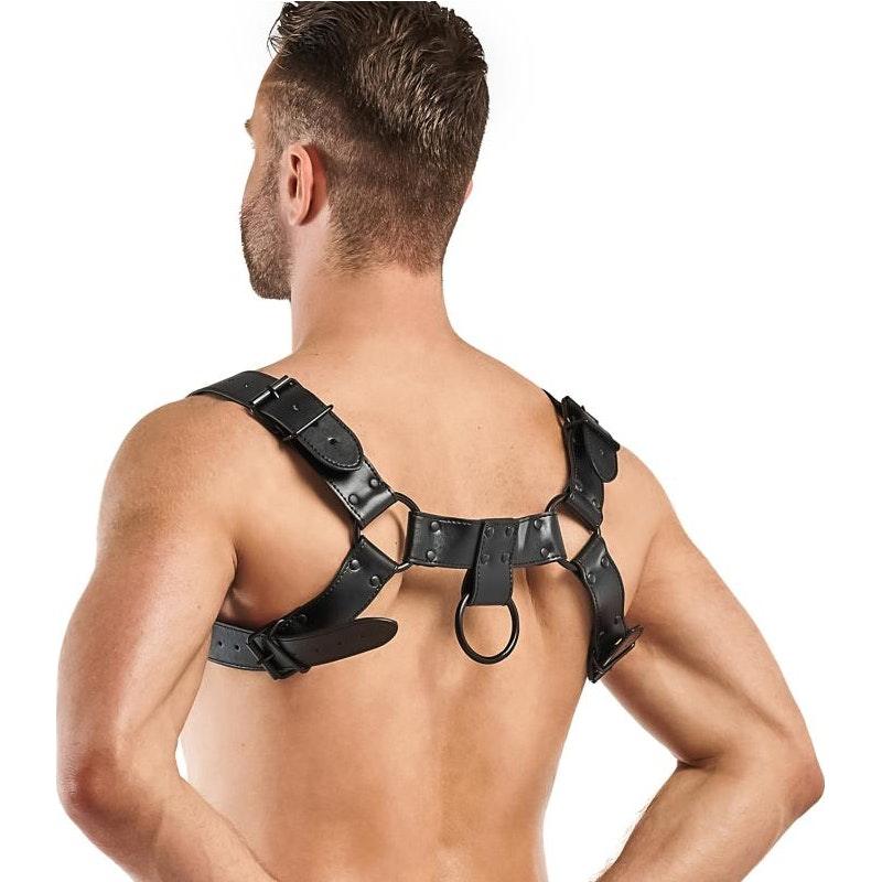 Bruno Bondage Harness Black - Adult Toys