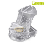 Brutus Airmesh Chastity Cage Clear - Adult Toys