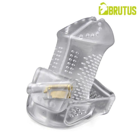 Brutus Airmesh Chastity Cage Clear - Adult Toys