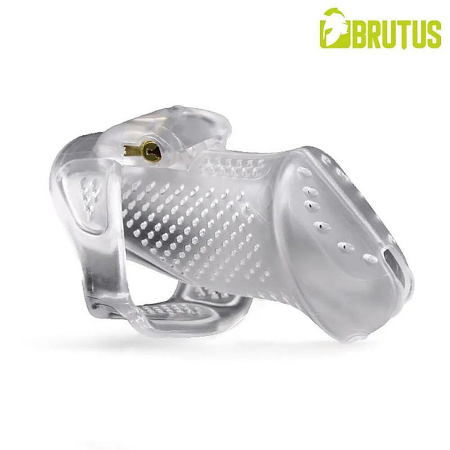 Brutus Airmesh Chastity Cage Clear - Adult Toys