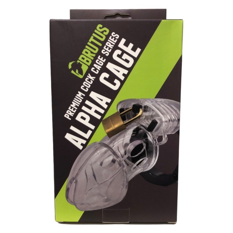 Brutus Alpha Chastity Cage Clear - Adult Toys