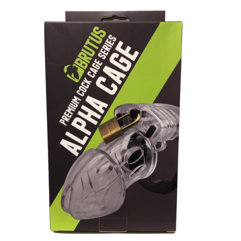 Brutus Alpha Chastity Cage Clear - Adult Toys