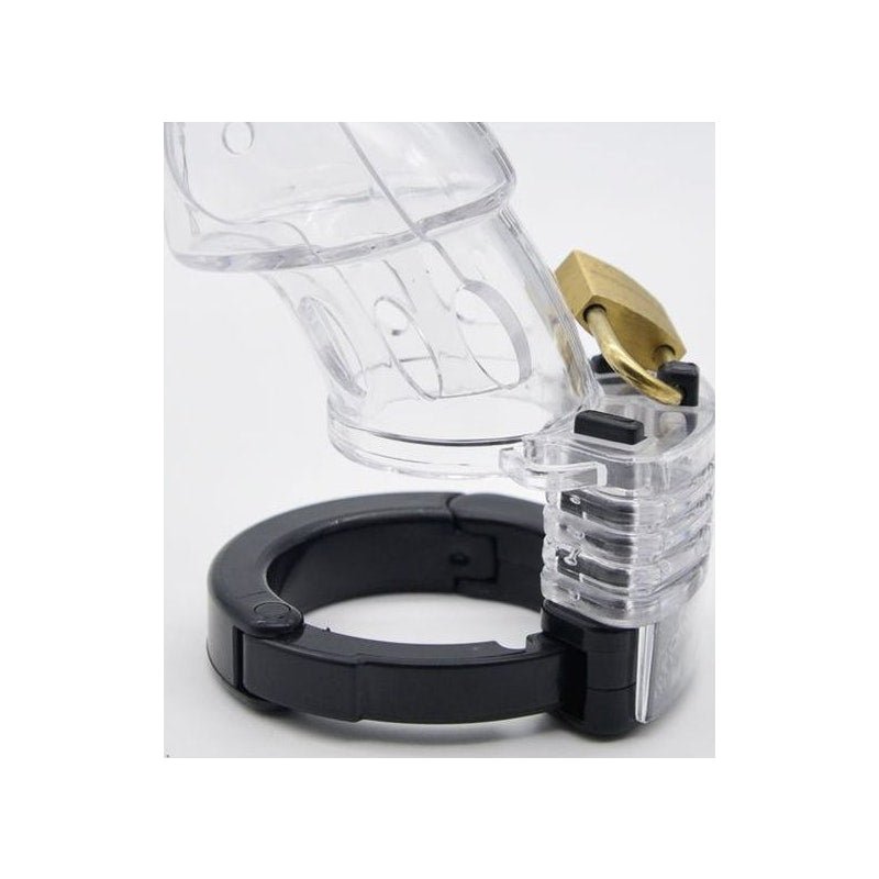 Brutus Alpha Chastity Cage Clear - Adult Toys