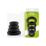 Brutus Big Bulge Silicone Cock Ring 4 Pc Set - Adult Toys