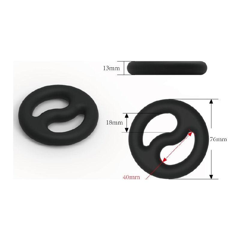 Brutus Yin Yang Silicone Cock and Ball Duo Ring - Naughty by Nature Adult Store