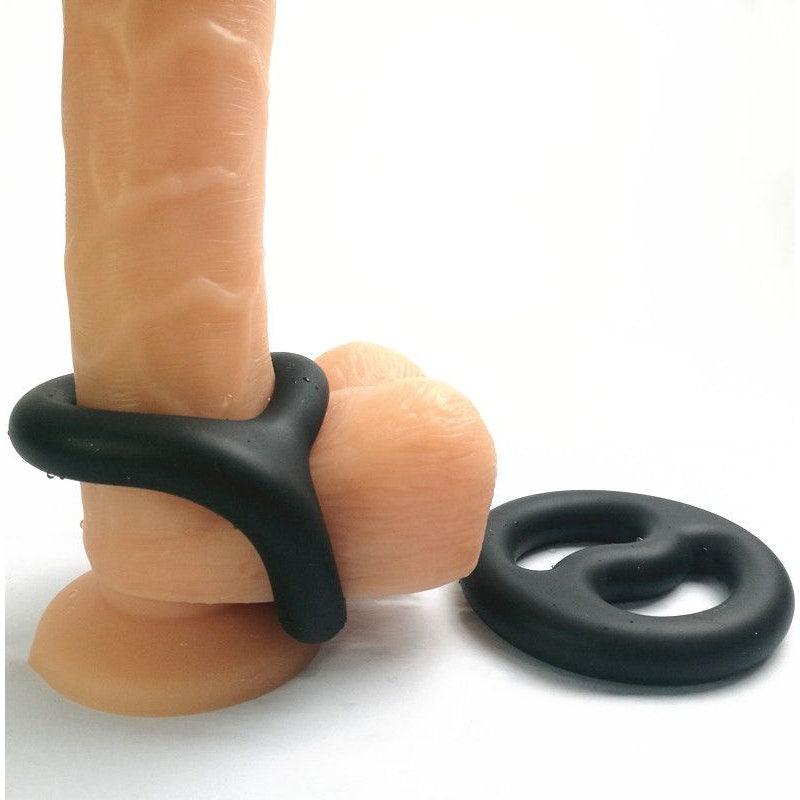 Brutus Yin Yang Silicone Cock and Ball Duo Ring - Naughty by Nature Adult Store