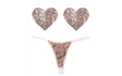 Bubbly Feels Nude Sequin Pantie and Heart Pastie Set - Naughty by Nature Adult Store