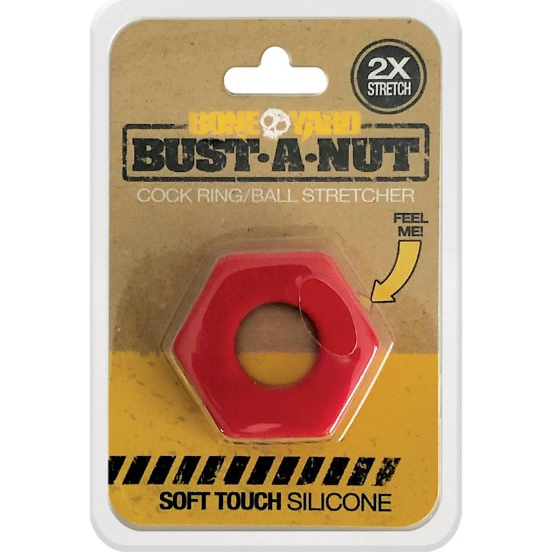 Bust a Nut Cockring Red - Naughty by Nature Adult Store