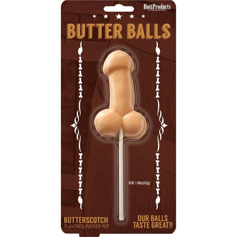 Butterballs Butterscotch Pecker Lollypop - Adult Toys