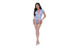 Cap Sleeve Basque and Thong Set - Lingerie