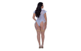 Cap Sleeve Basque and Thong Set - Lingerie