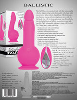 Evolved Ballistic - Pink 19 cm USB Rechargeable Vibrating Dong with Balls Motor & Remote