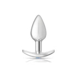 Cheeky Charms Silver Anchor Butt Plug w Clear and Pink Jewel Kit - Adult Toys