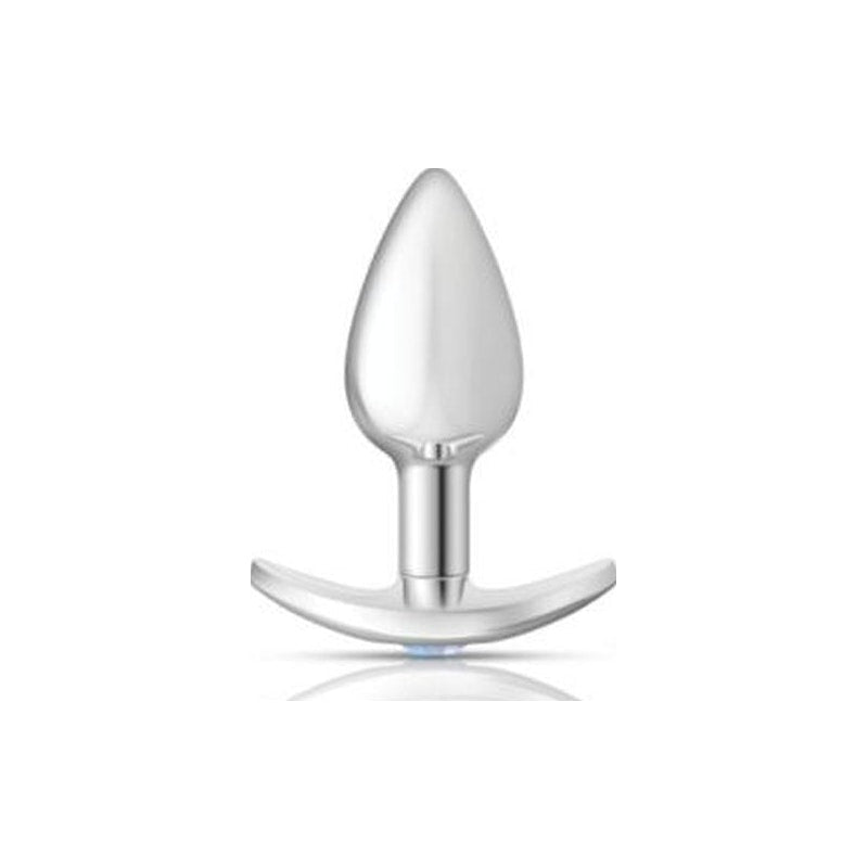 Cheeky Charms Silver Anchor Butt Plug w Clear and Pink Jewel Kit - Adult Toys