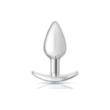 Cheeky Charms Silver Anchor Butt Plug w Clear and Pink Jewel Kit - Adult Toys