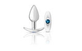 Cheeky Charms Silver Anchor Butt Plug w Clear and Pink Jewel Kit - Adult Toys