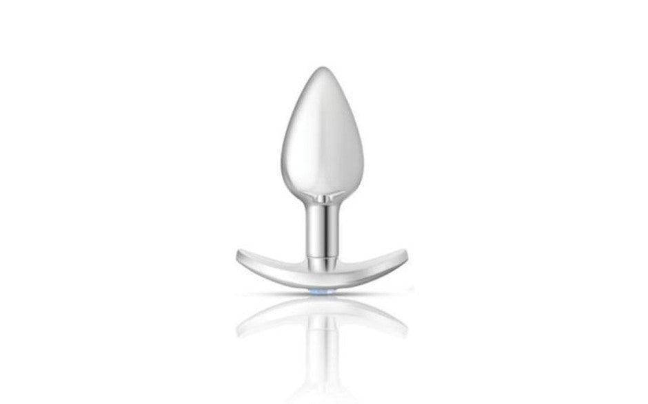 Cheeky Charms Silver Anchor Butt Plug w Clear and Pink Jewel Kit - Adult Toys