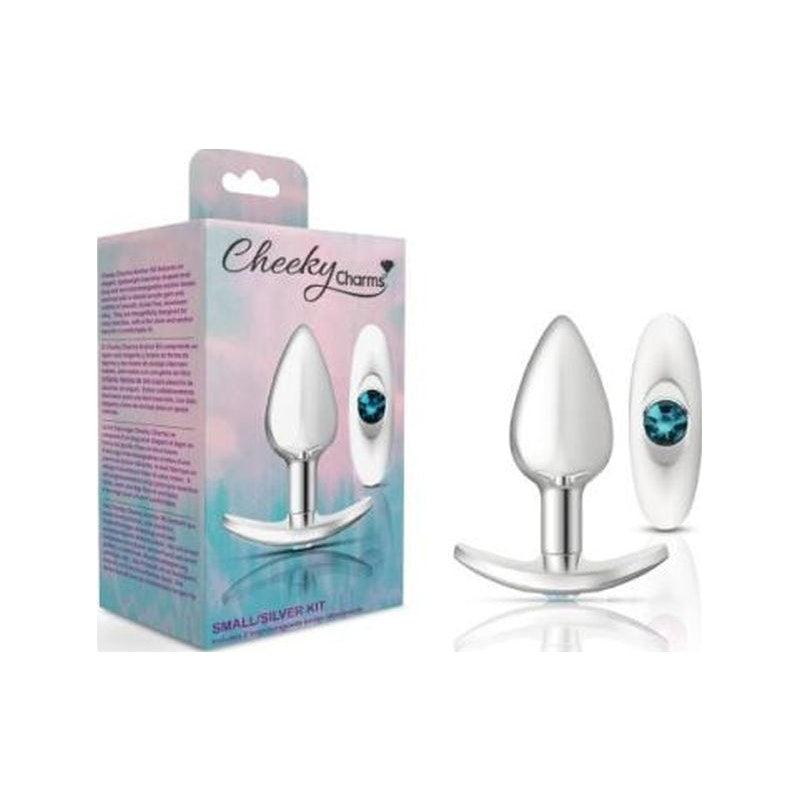 Cheeky Charms Silver Anchor Butt Plug w Clear and Pink Jewel Kit - Naughty by Nature Adult Store