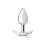Cheeky Charms Silver Anchor Butt Plug w Clear and Teal Jewel Kit - Adult Toys