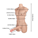 Chris Realistic Silicone Male Sex Doll Torso With Huge Dildo - Sex Doll