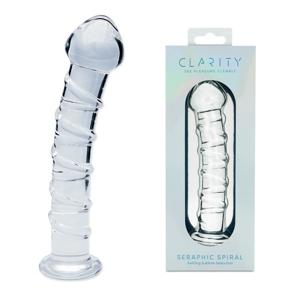 Clarity - Seraphic Spiral 16 cm Glass Dildo - GLASS TOYS