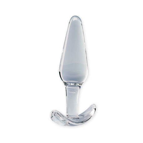 Clarity - Utopian Floret - Clear 11 cm Glass Butt Plug - GLASS TOYS