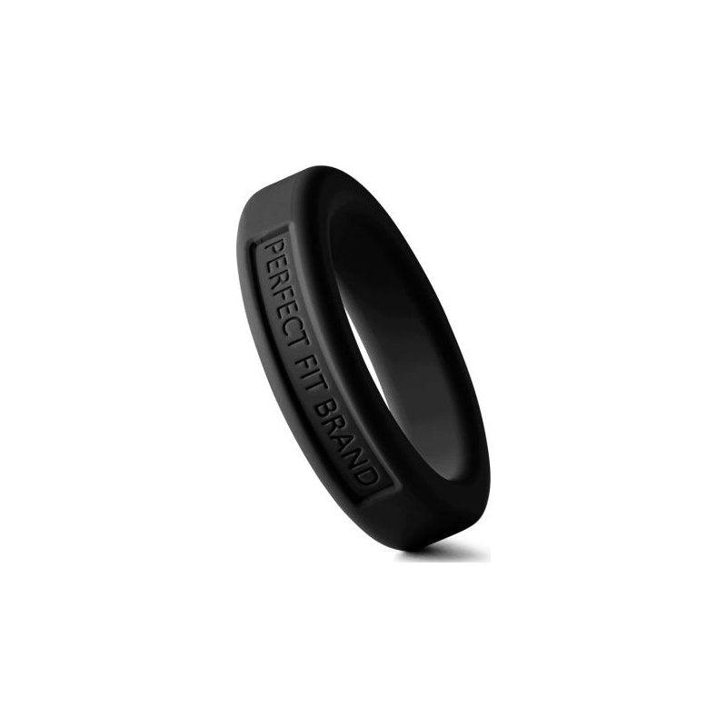 Classic Silicone Medium Stretch Penis Ring 36mm Black - Adult Toys