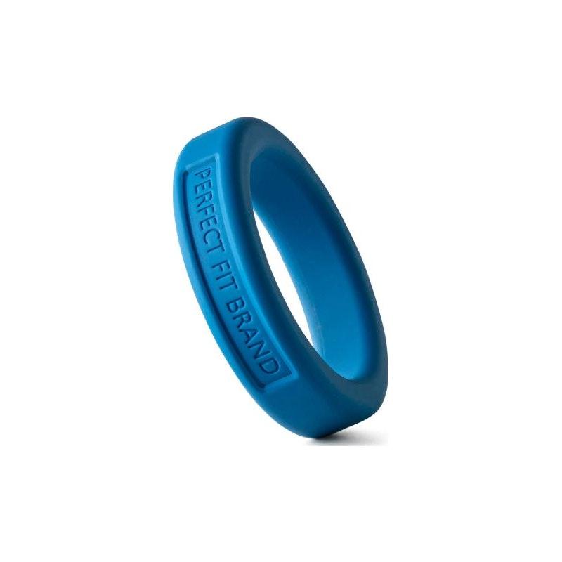 Classic Silicone Medium Stretch Penis Ring 36mm Blue - Adult Toys