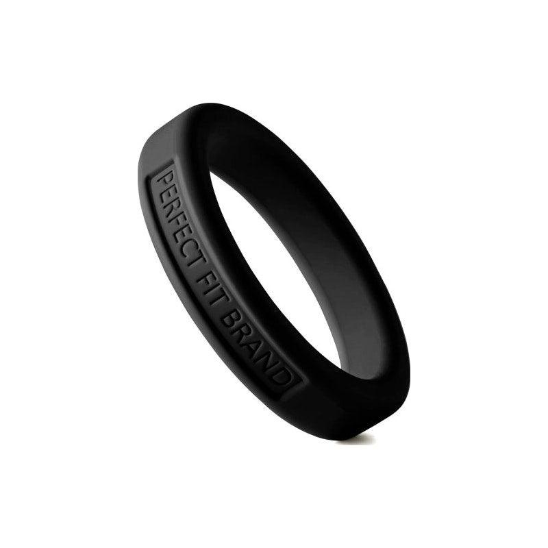 Classic Silicone Medium Stretch Penis Ring 44mm Black - Adult Toys